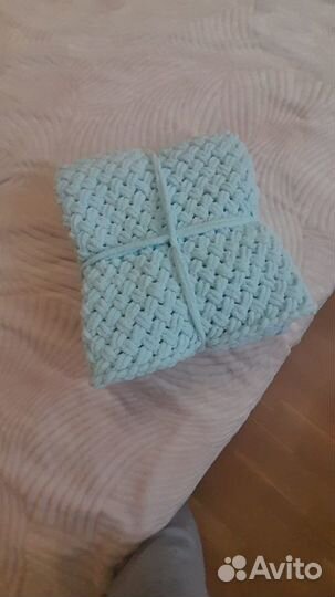 Плед детский вязаный плюшевый