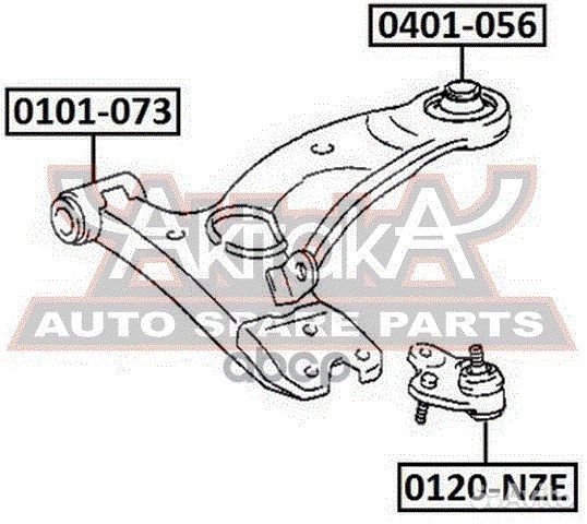 Опора шаровая перед прав лев Asva 1097