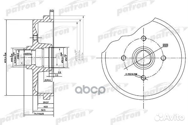 Барабан тормозной задн audi: 50 74-78, 80 72-78