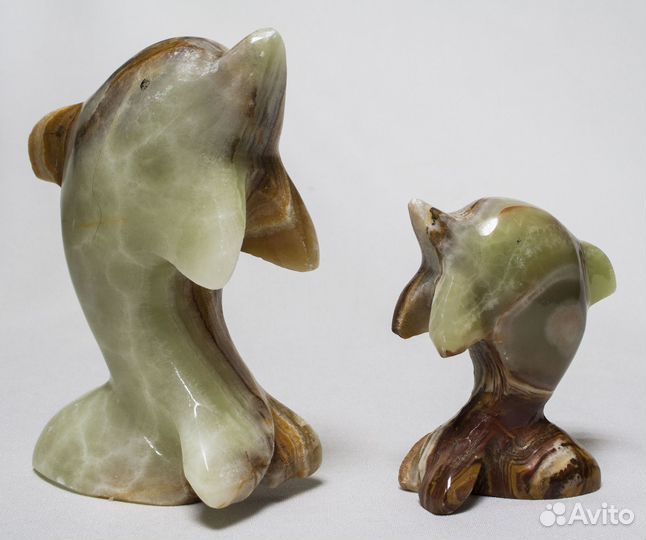 Композиция Дельфины, 2 шт, оникс