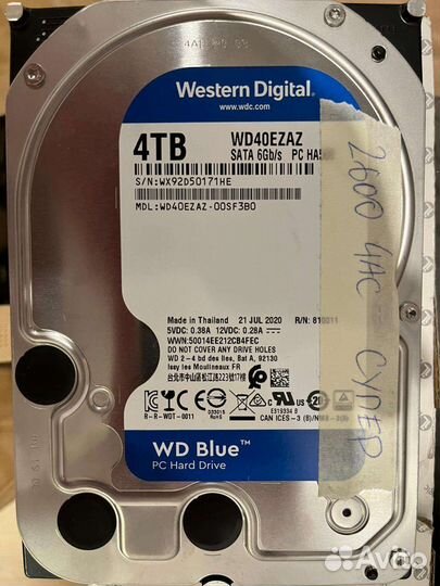 Жесткий диск hdd 2tb и 4tb