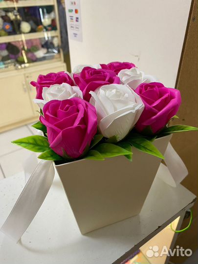 Букеты из мыльных роз