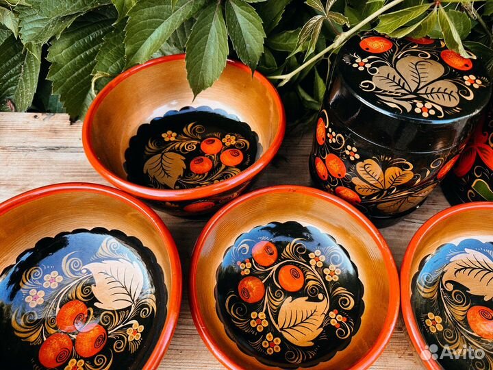 Набор столовой посуды Хохлома