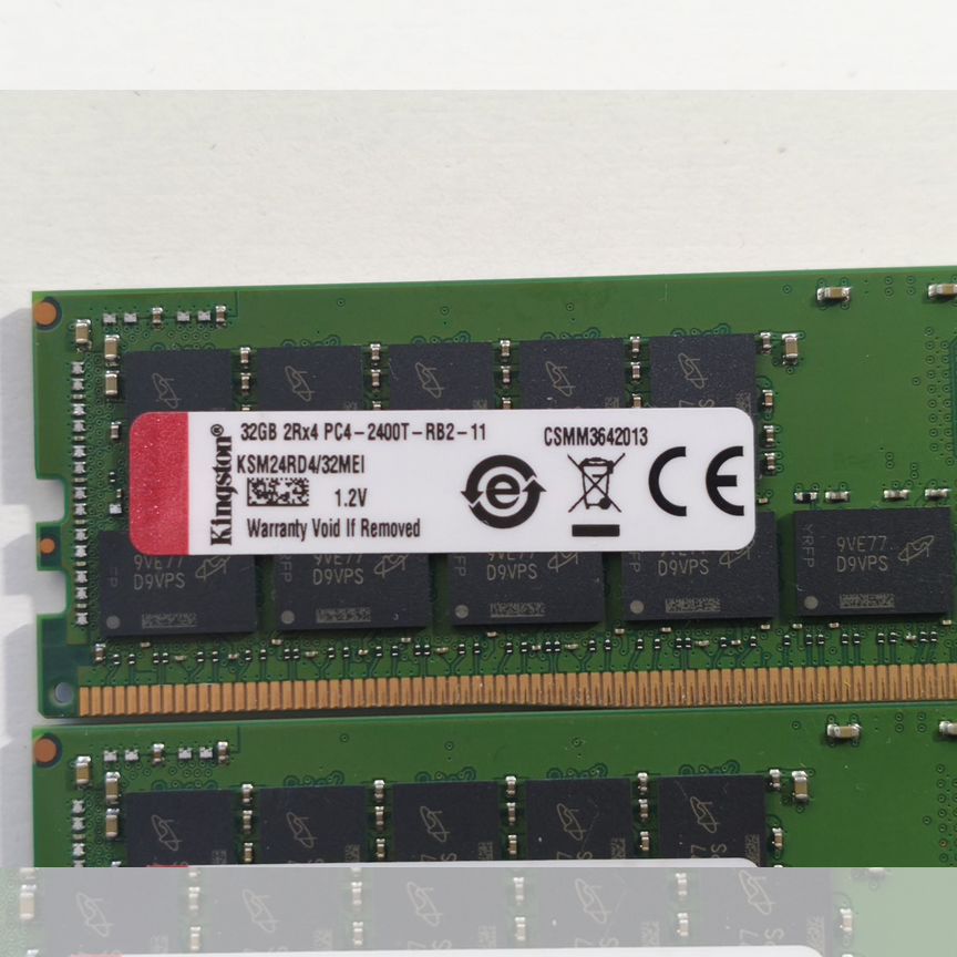[PC4-2400T] 32 Gb 2400 Mhz 2rx4 Rdimm Kingston, Склад 2 Шт Pc4-2400t