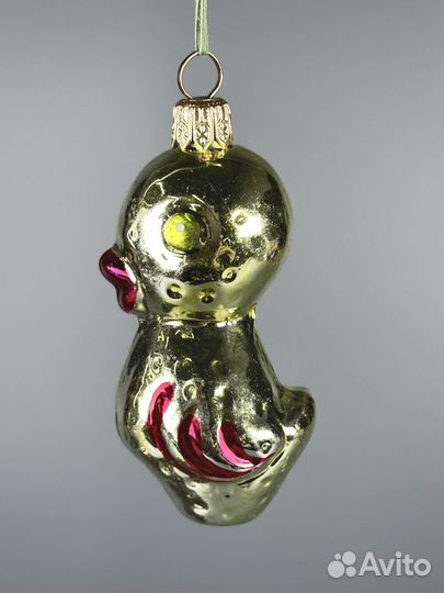 Елочная игрушка утенок СССР винтаж утка