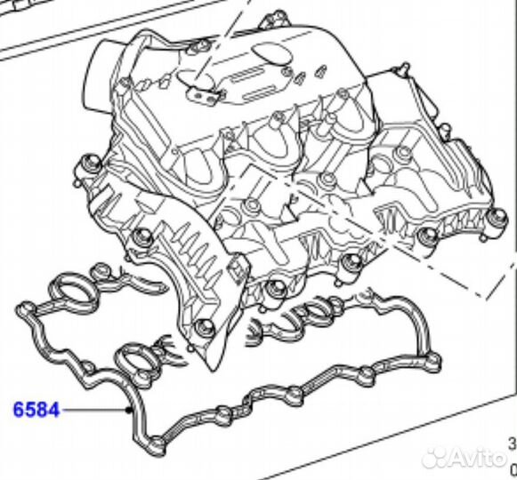 Крышка клапанная TDV6 3.0D LH Land Rover Jaguar