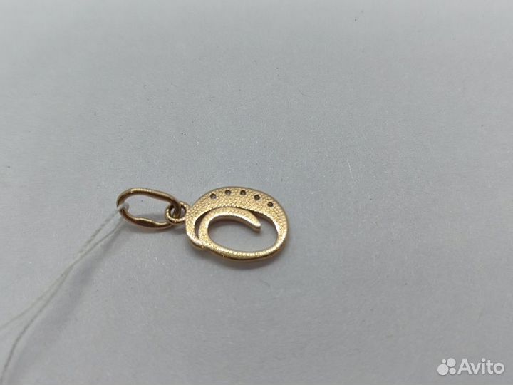 Подвеска золотая буква О (Au 585) (Титова)