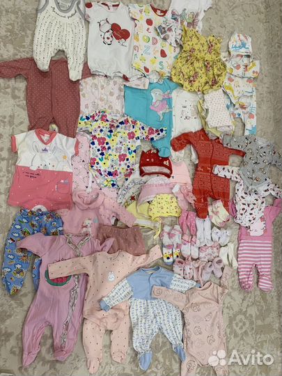 Вещи пакетом на девочку от 0 до 3 месяцев