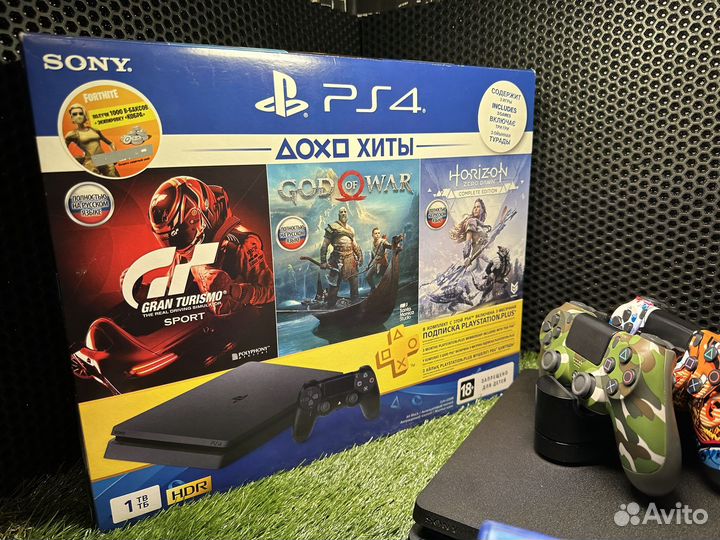 Sony playstation 4 slim 1tb с играми