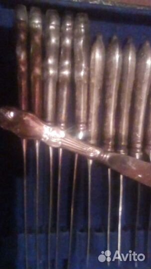 Мельхиоровые ножи набор 12 штук