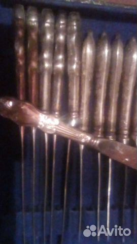 Мельхиоровые ножи набор 12 штук