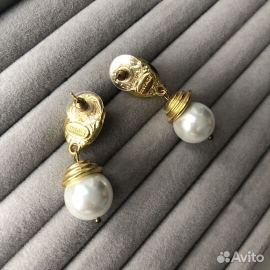 Серьги винтажные Vintage с жемчугом
