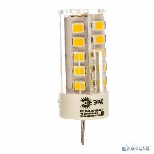 Эра Б0027858 Светодиодная лампа LED smd JC-5w-220V- cer-840-G4