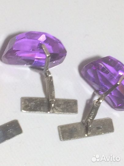 Запонки винтажные, серебро, СССР