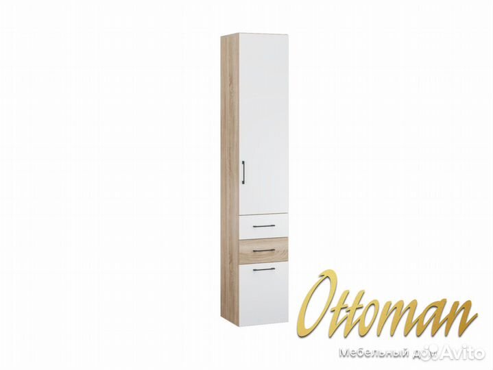 Шкаф пенал с пуфиком