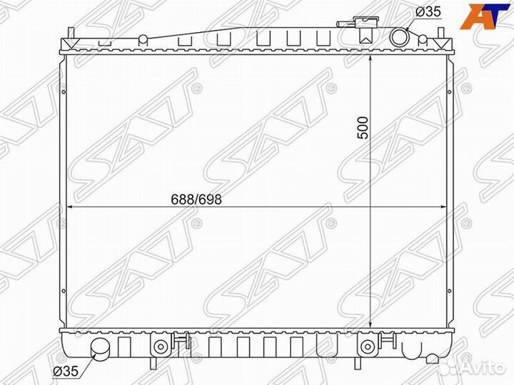 Радиатор Nissan Terrano 95-02 / Infiniti QX4 96