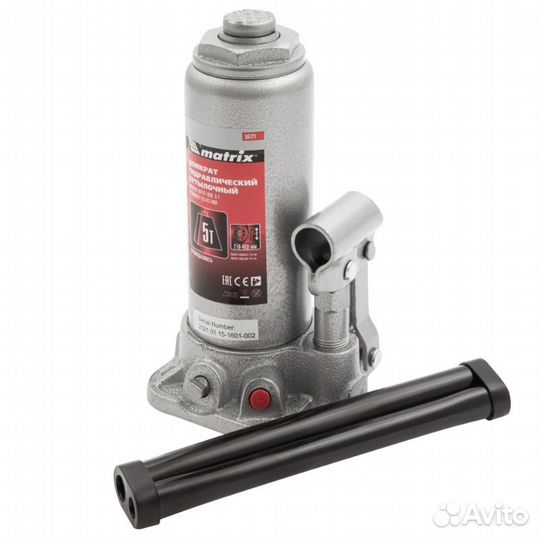 Бутылочный гидравлический домкрат Matrix 50721,5 т
