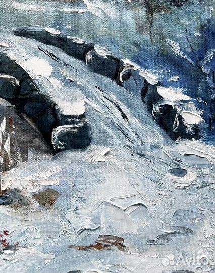 Картина «Зимний пейзаж», масло/ холст