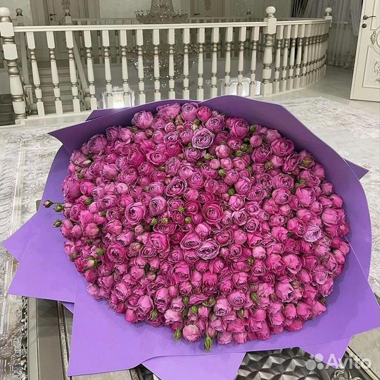 Кустовые Розы, Букет из 101 Роз с Доставкой