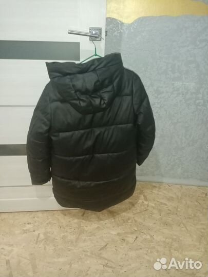 Пуховик экокожа