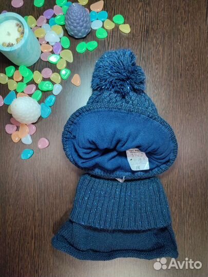 Шапка и снуд новые 52 54 см