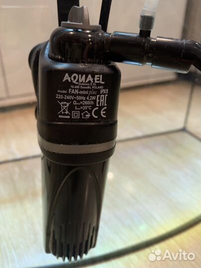 Комплект аквариум на 40 литров, фильтр, грунт