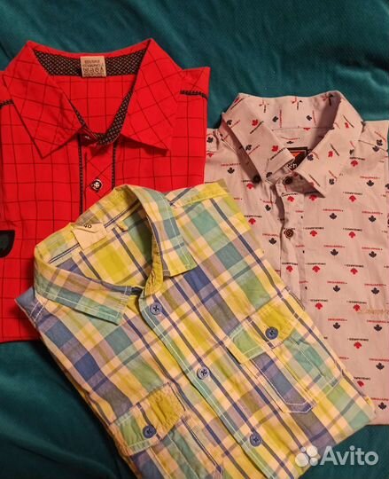 Рубашки с коротким рукавом 140-146