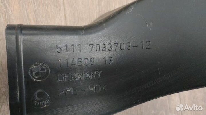 Воздуховод передний левый Bmw 530 D E61 M57N