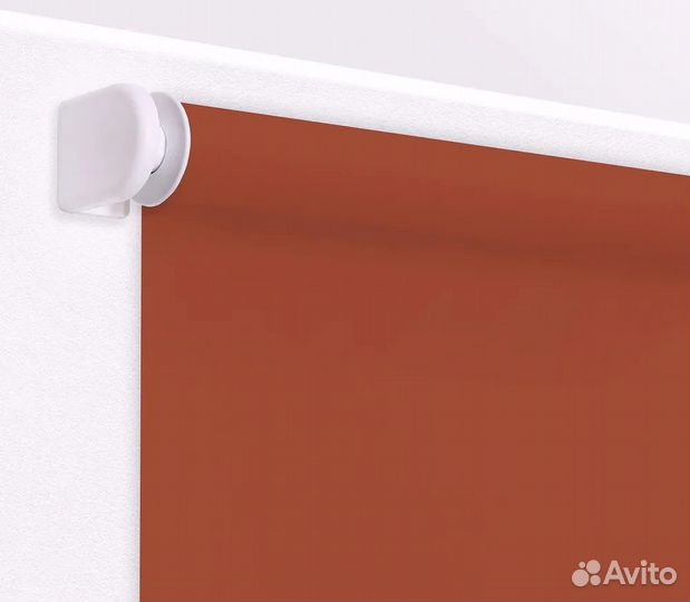 Рулонные шторы Плайн терракот 85 см