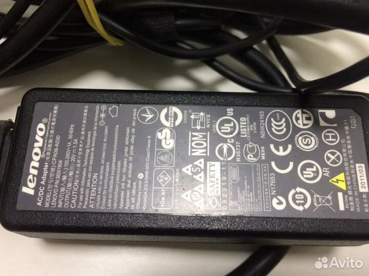 Блок питания ноутбука Lenovo 20v 1.5a 5.5x2.5mm