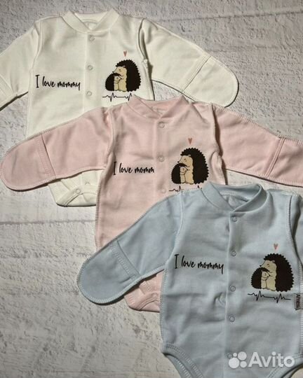 Комплект боди и ползунки для новорожденных