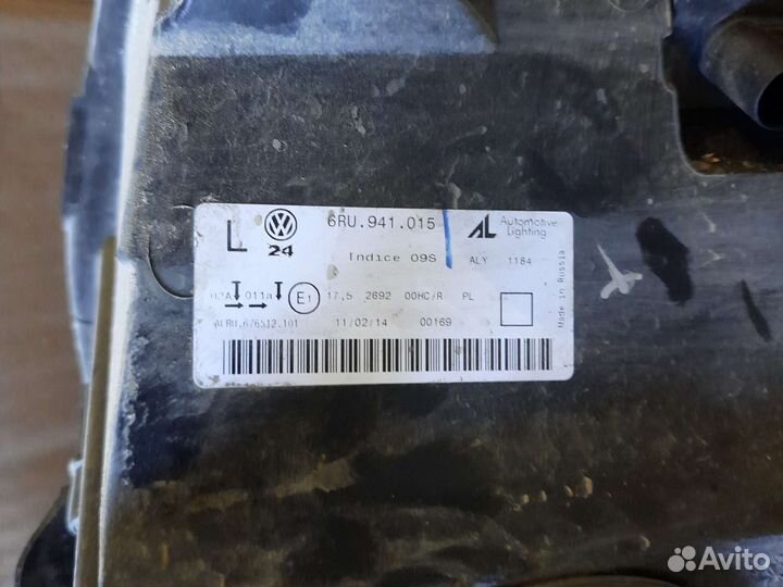 Фары на volkswagen polo седан