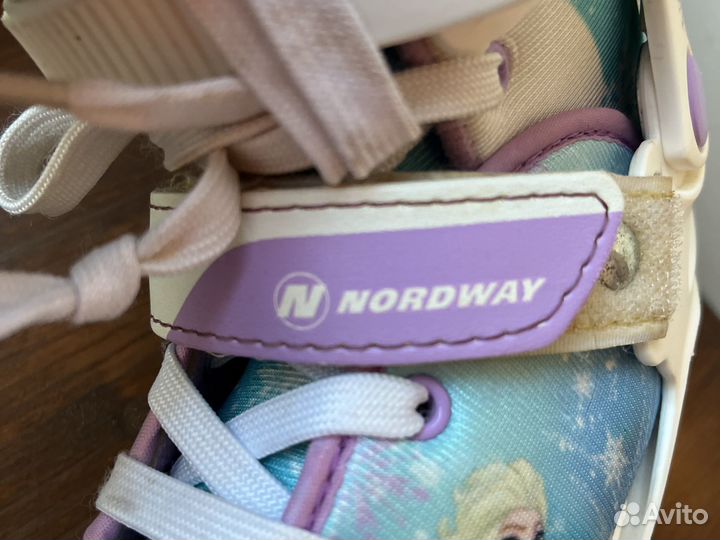 Коньки nordway для девочки 26-31, защита в подарок