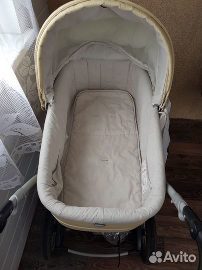 Коляска-люлька Peg Perego бежевая бу