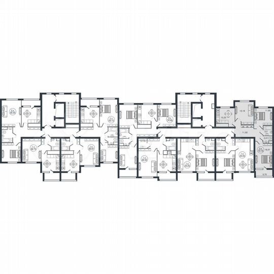 3-к. квартира, 72,2 м², 15/17 эт.