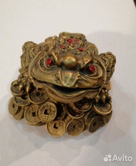 Денежная лягушка со стразами, вес 500 гр