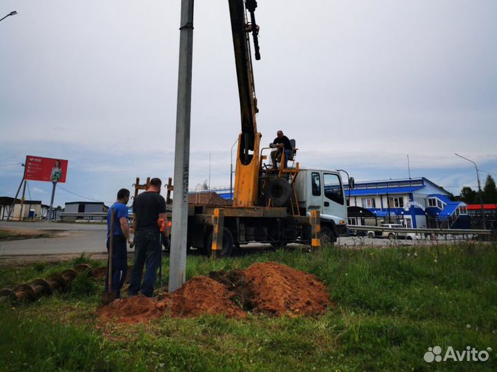Установка/ доставка столбов св95 под электричество
