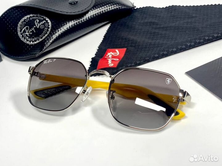 Очки Ray Ban Ferrari желтые