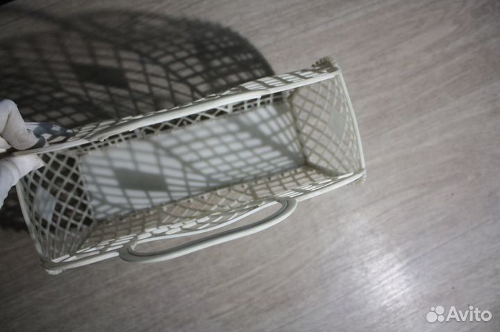 Сумка с цветочками Белая Разборная пластиковая