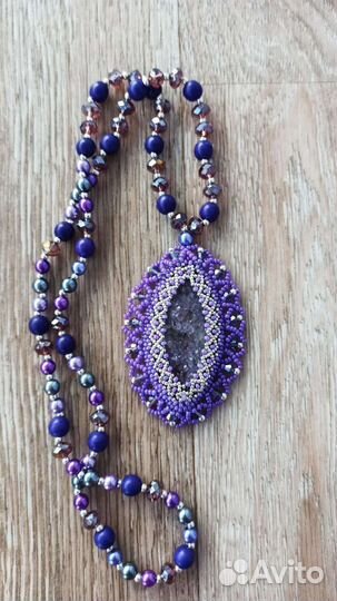 Подвеска с лепидолитом