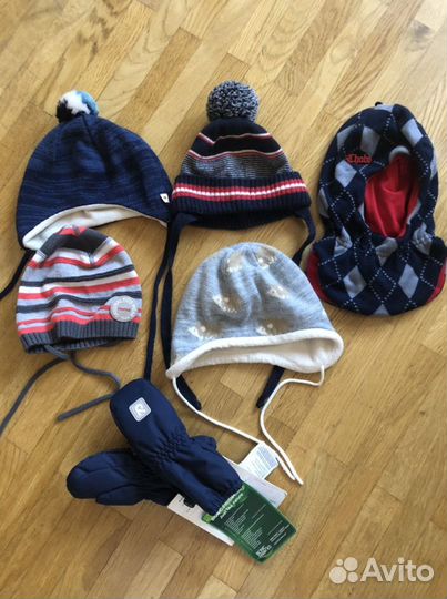 Шапки на мальчика chobi, reima, варежки reima