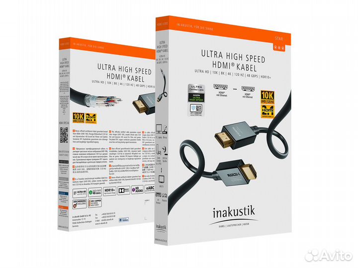 Hdmi кабель In-Akustik Star hdmi 2.1 1.0m 00324610