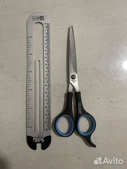 Ножницы для груминга изогнутыеи прямые