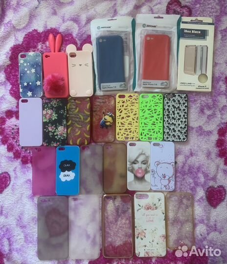 Чехлы на iPhone 4, 5s, 7/8 plus, x