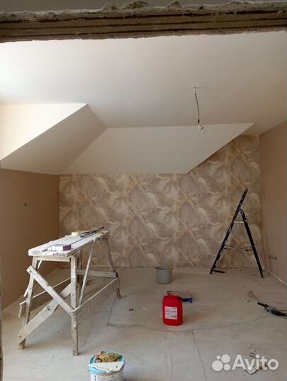Поклейка обоев шпаклевка покраска стен