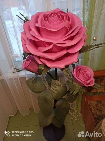 Роза торшер с бутоном светильник