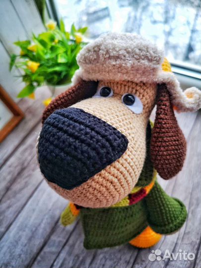 Собака вязаная