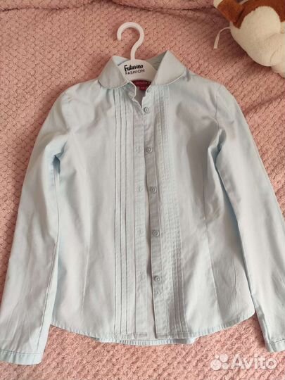 Рубашка школьная на девочку 128