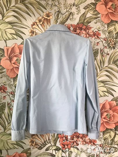 Новая школьная голубая блуза для девочки 152