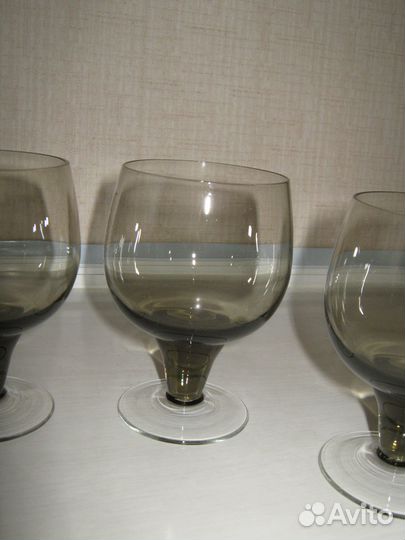Бокалы дымчатое стекло СССР